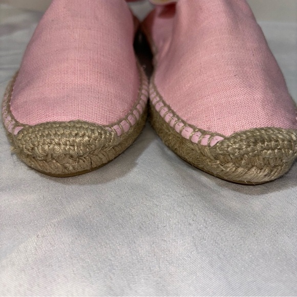J. Crew Made-in-Spain Espadrille Flats in Linen Size 8.5 Pink - Picture 3 of 10